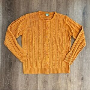 American Vintage Orange Cable Knit Cardigan